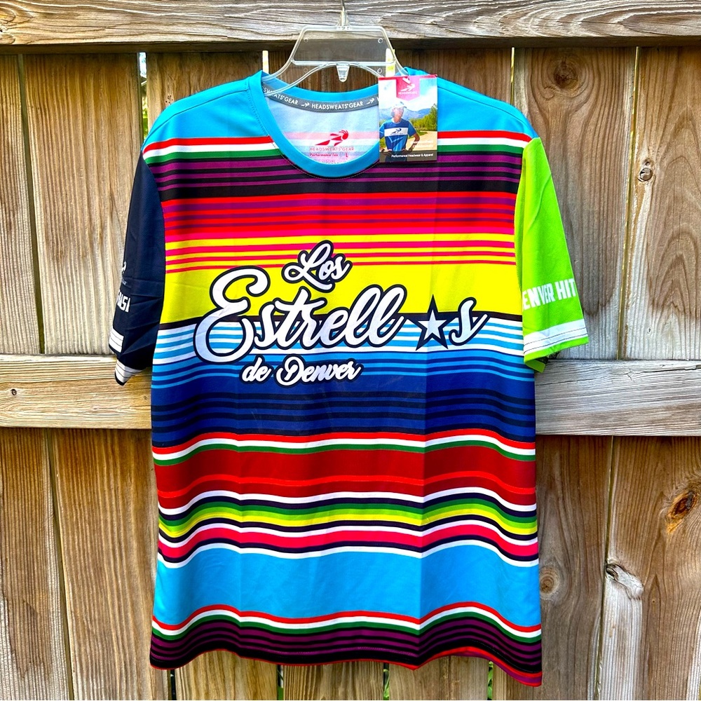 Headsweats mens athletic shirt, large, Estrellas de Denver theme